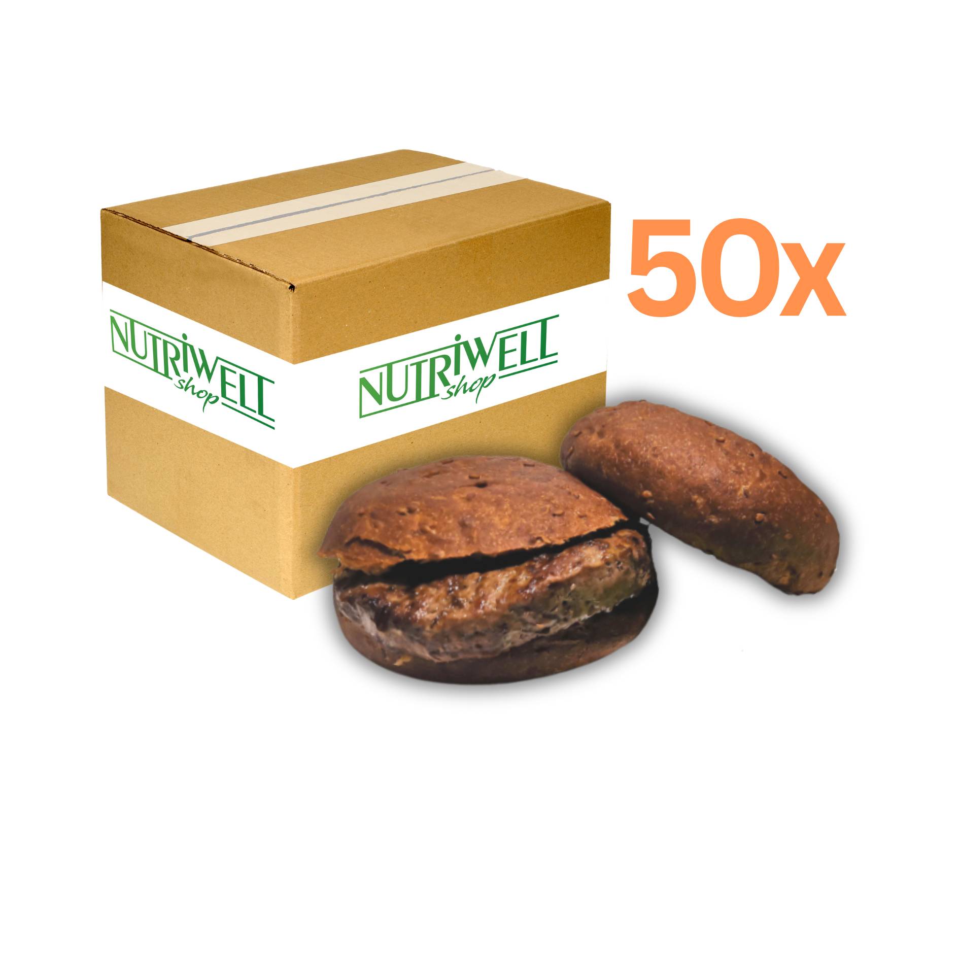 BOX Panino Hamburger Proteico con Semi di Sesamo Fase 1 - Buonalimentazione -50pz x 50g